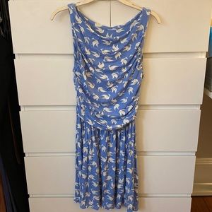 Dove patterned jersey dress